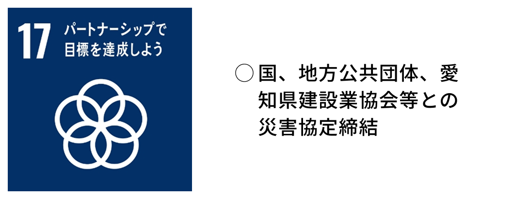 国、地方公共団体、愛知県建設業協会等との災害協定締結